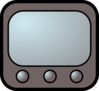 Gray Television Icon Clip Art